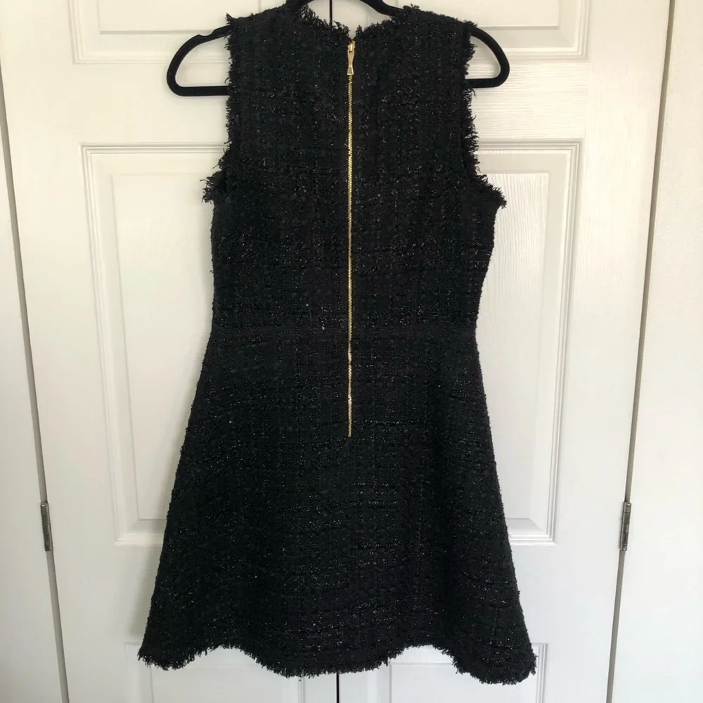 Kate Spade Black Shimmer Tweed Dress Size 8